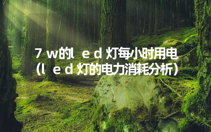 7w的led灯每小时用电（led灯的电力消耗分析）