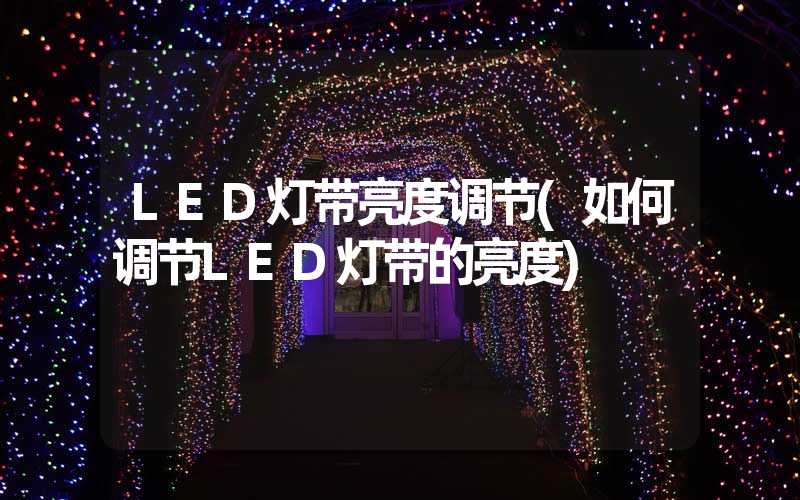 LED灯带亮度调节(如何调节LED灯带的亮度)-多映光电