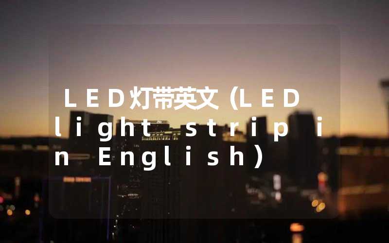 LED灯带英文（LED light strip in English）-多映光电