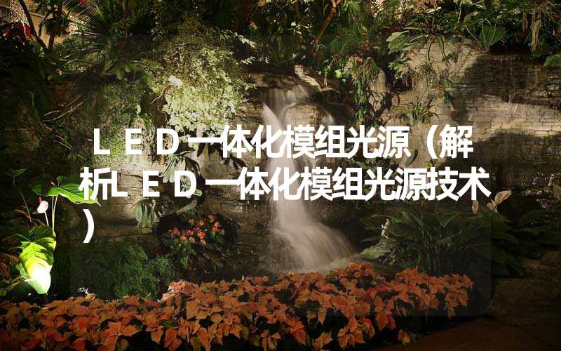 LED一体化模组光源（解析LED一体化模组光源技术）