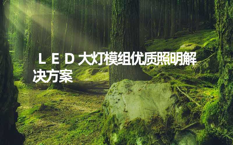 LED大灯模组优质照明解决方案