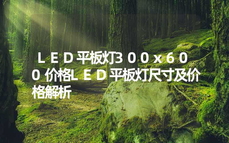 LED平板灯300x600价格LED平板灯尺寸及价格解析