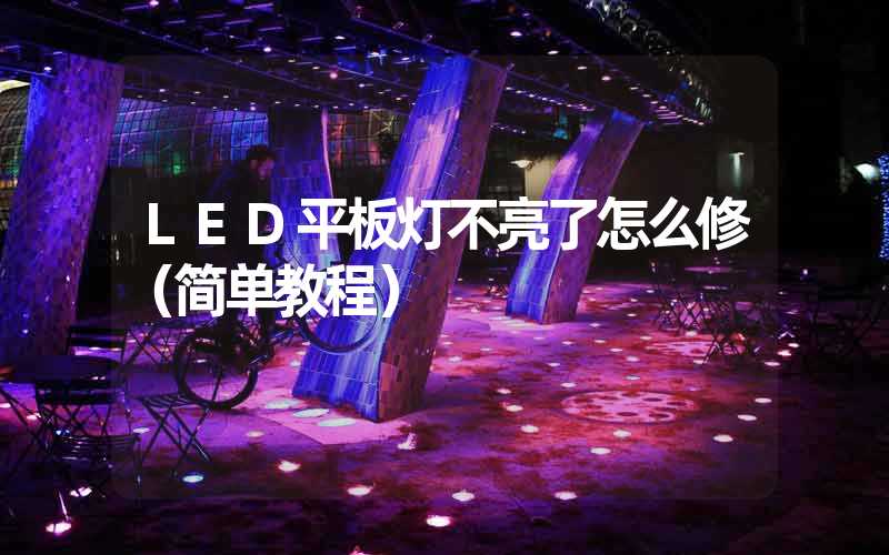 LED平板灯不亮了怎么修（简单教程）