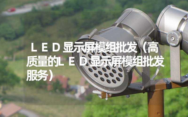 LED显示屏模组批发（高质量的LED显示屏模组批发服务）