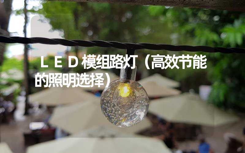 LED模组路灯（高效节能的照明选择）