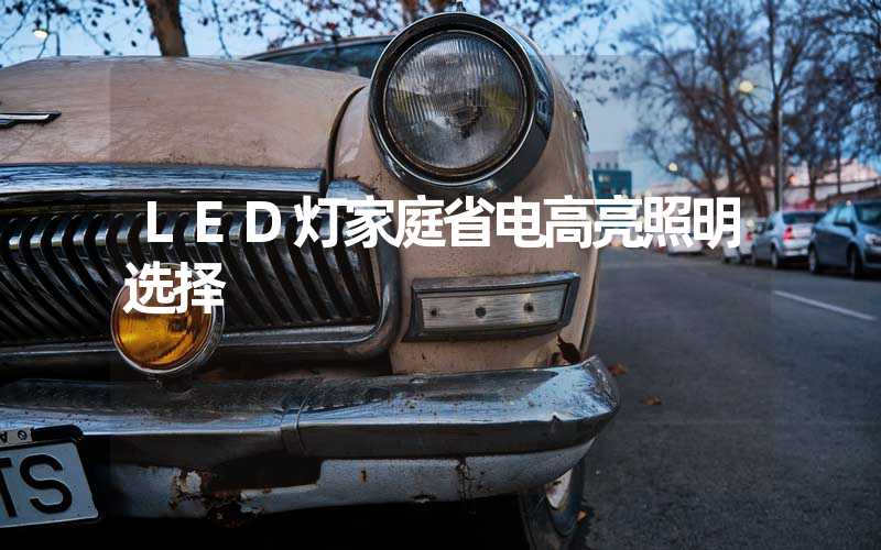 LED灯家庭省电高亮照明选择