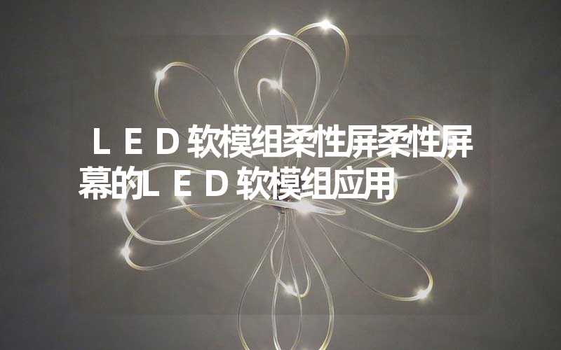 LED软模组柔性屏柔性屏幕的LED软模组应用