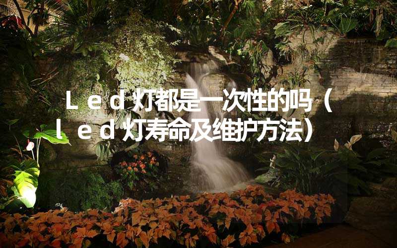 Led灯都是一次性的吗（led灯寿命及维护方法）