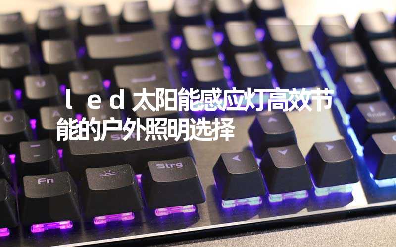 led太阳能感应灯高效节能的户外照明选择
