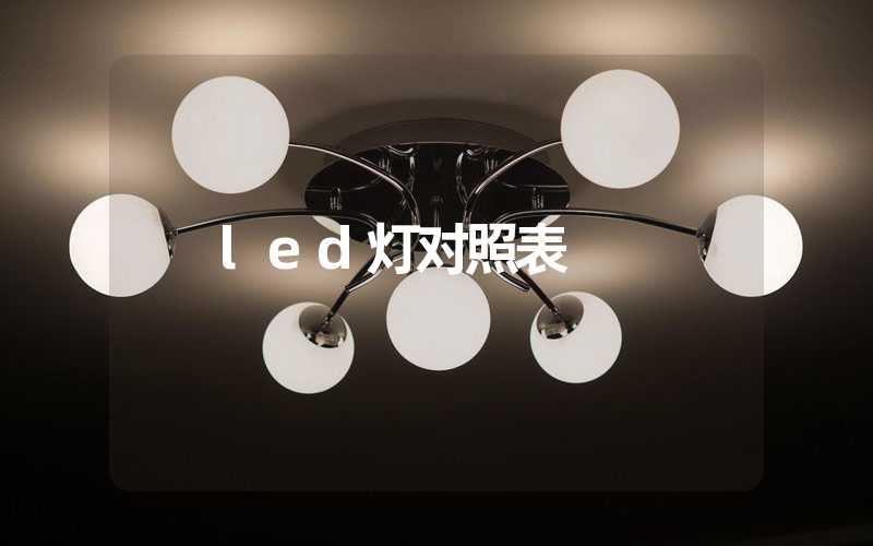 led灯对照表