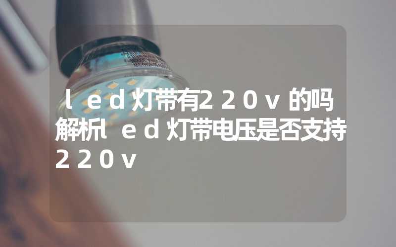 led灯带有220v的吗解析led灯带电压是否支持220v
