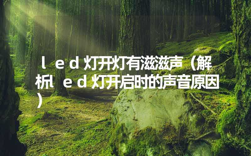 led灯开灯有滋滋声（解析led灯开启时的声音原因）