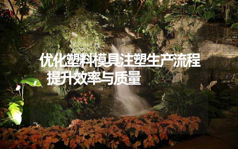 优化塑料模具注塑生产流程,提升效率与质量