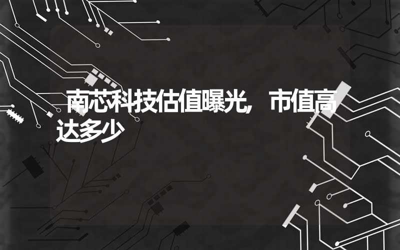 南芯科技估值曝光,市值高达多少