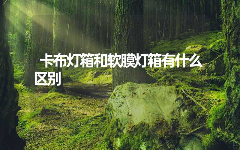 卡布灯箱和软膜灯箱有什么区别