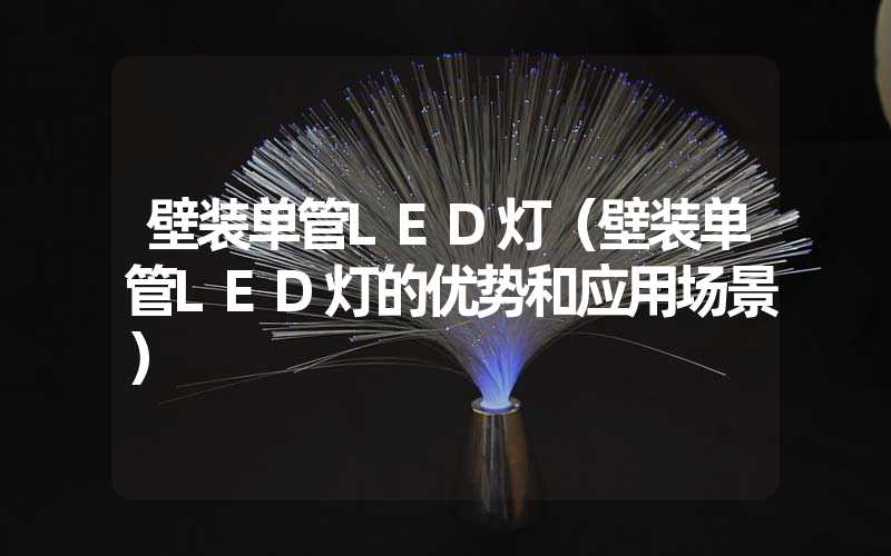 壁装单管LED灯（壁装单管LED灯的优势和应用场景）