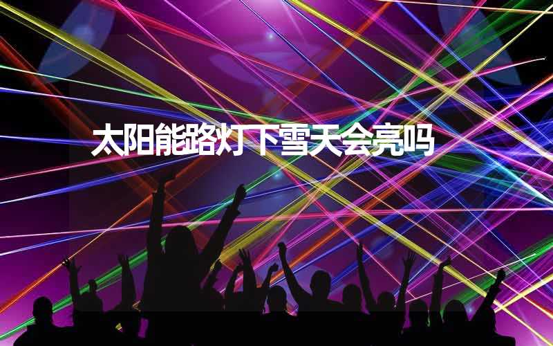 太阳能路灯下雪天会亮吗