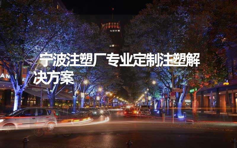 宁波注塑厂专业定制注塑解决方案