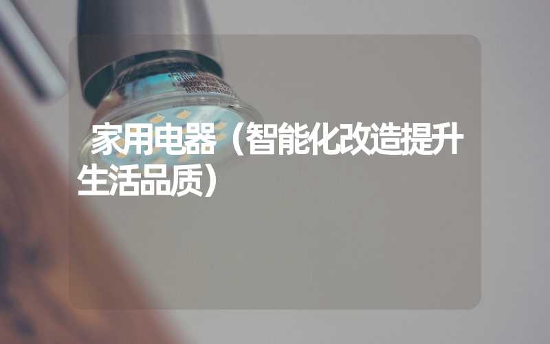 家用电器（智能化改造提升生活品质）