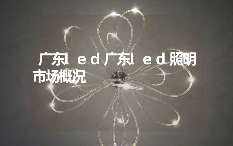 广东led广东led照明市场概况