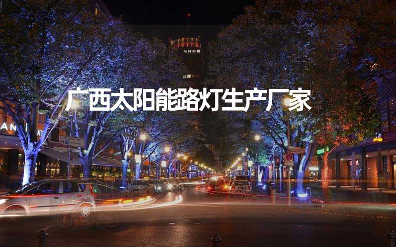 广西太阳能路灯生产厂家
