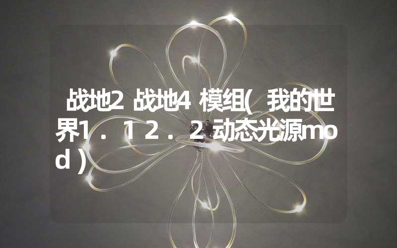 战地2战地4模组(我的世界1.12.2动态光源mod)