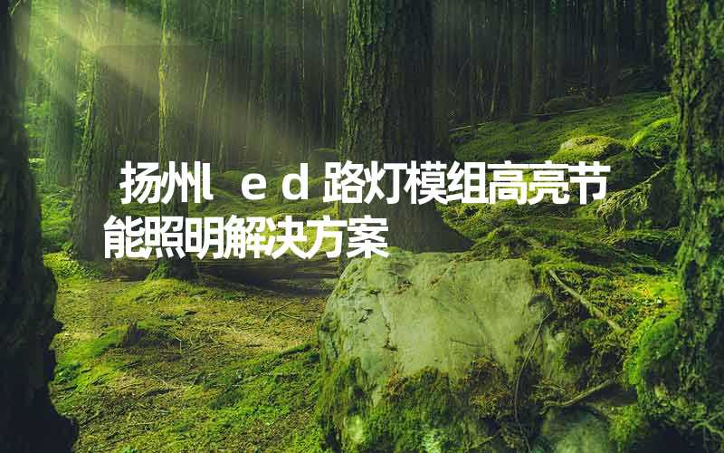 扬州led路灯模组高亮节能照明解决方案