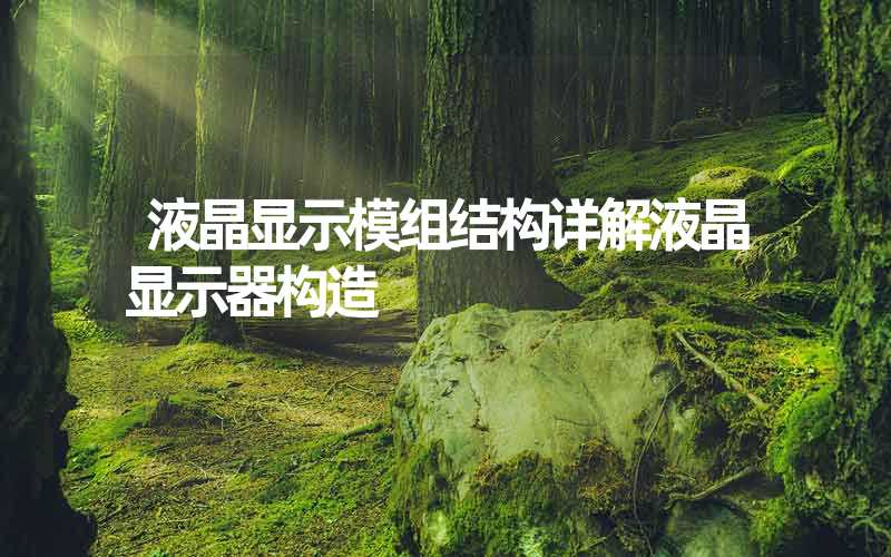 液晶显示模组结构详解液晶显示器构造