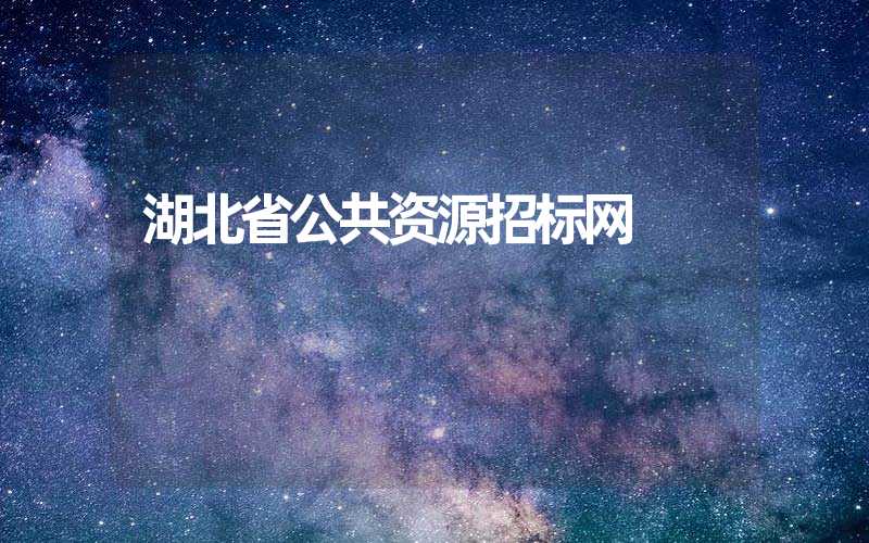 湖北省公共资源招标网